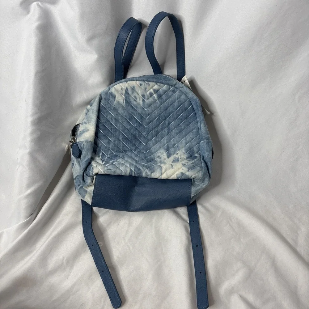 Steve Madden Bjosie Tie Dye Small‎ Backpack Youth Denim Blue White NEW